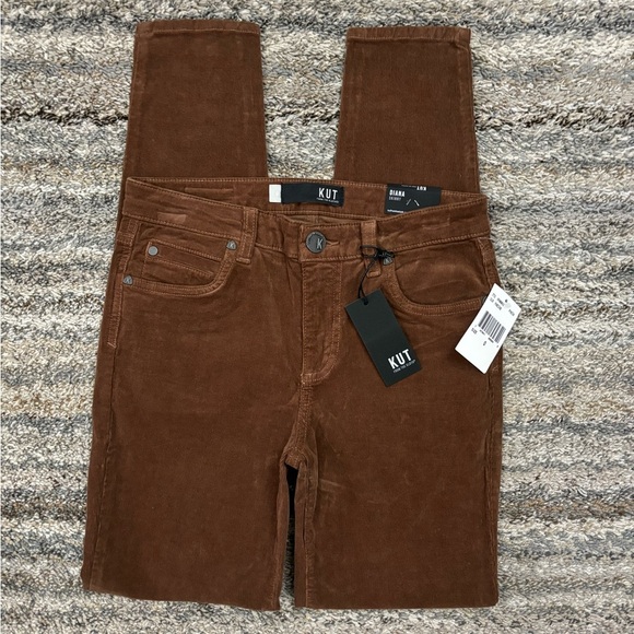 KUT From The Kloth Diana Corduroy Skinny Jeans Pinecone Sz 0 NWT | KUT Jeans - - Picture 1 of 12